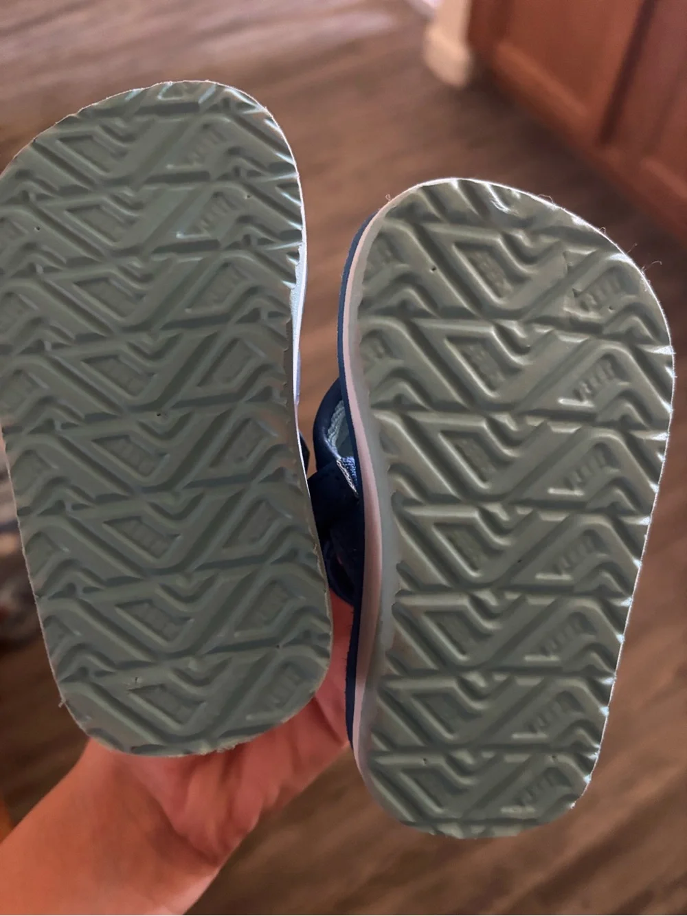 Reef Kids Navy Blue Shark Print Sandals
